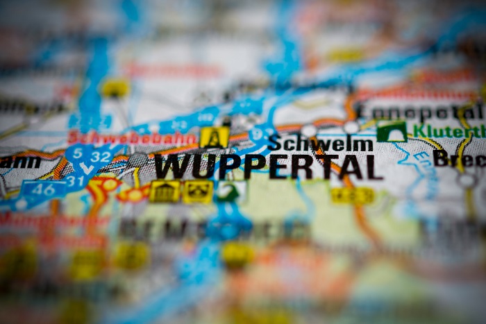 Wuppertal auf der Karte