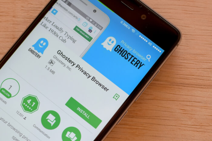 Ghostery App auf einem Smartphone