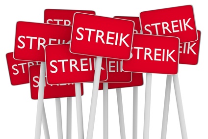 Warnschilder Streik
