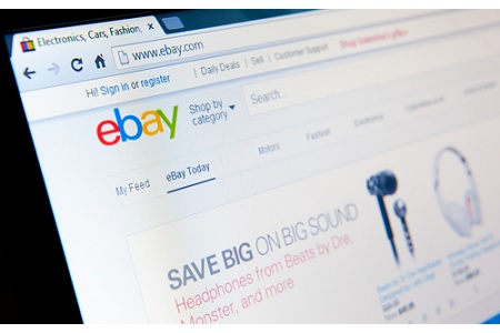 eBay-Seite mit Elektronik-Artikel