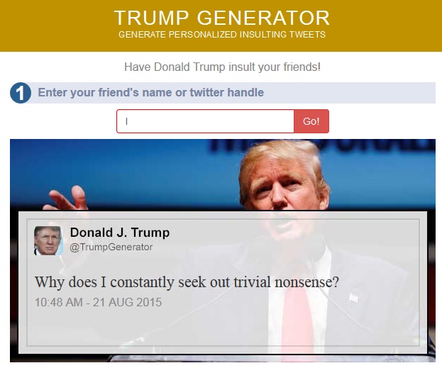 Ein Generator für Donald Trump Beleidigungen.