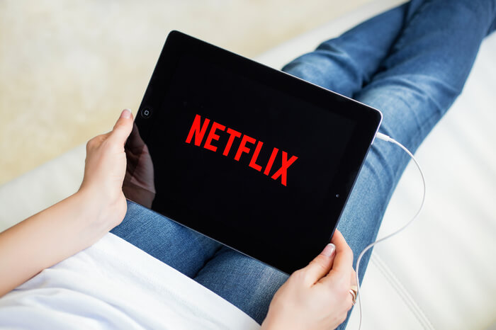Netflix auf einem Tablet