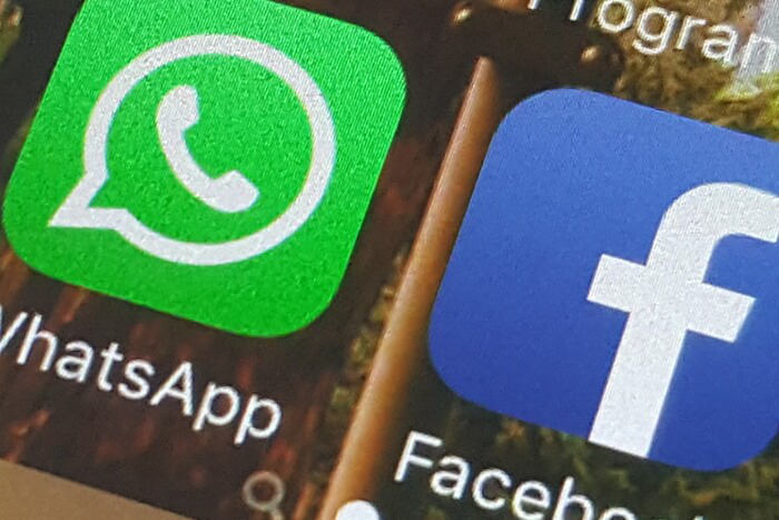 App-Symbole von WhatsApp und Facebook