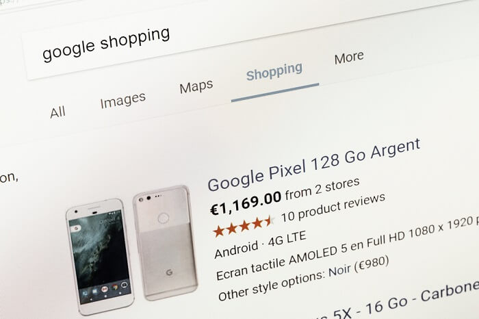Google Shopping Screenshot