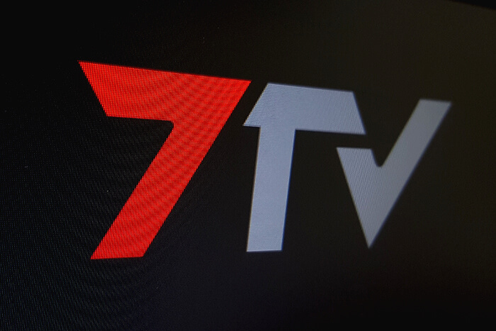 Foto: Logos von 7TV auf einem Bildschirm