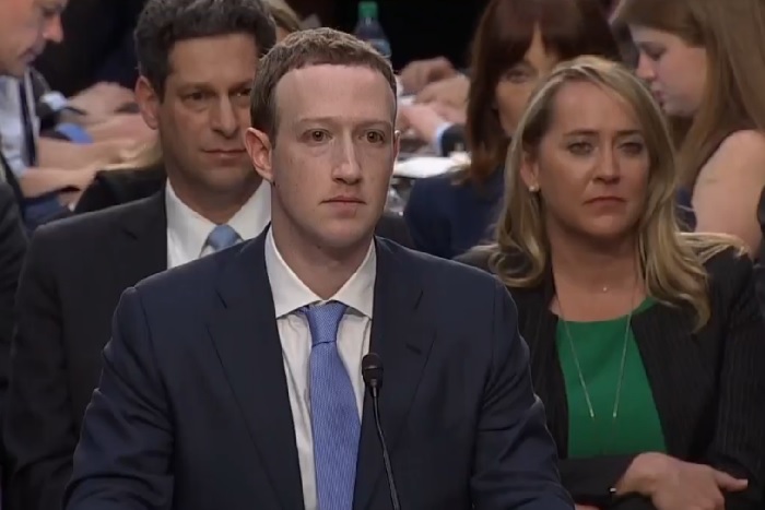 Mark Zuckerberg in der Anhörung