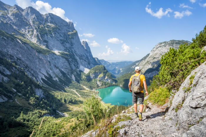 Wanderer in den österreichischen Bergen