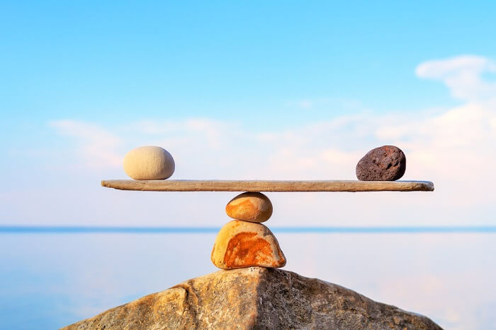 Steine im Gleichgewicht
