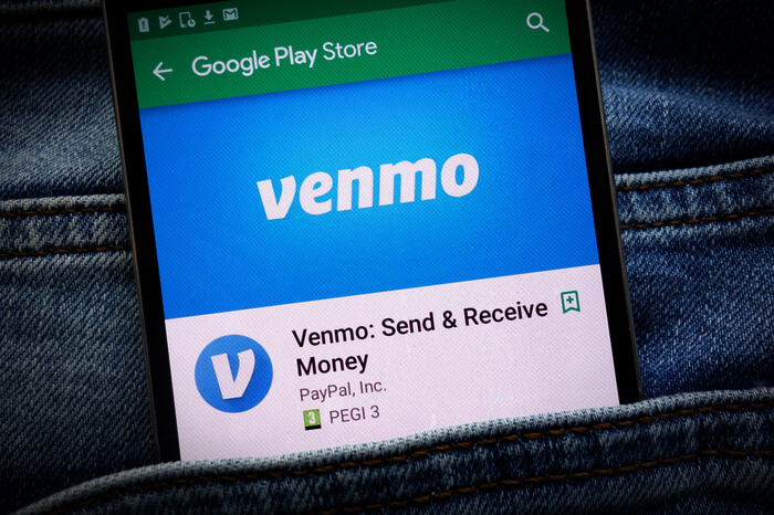 Venmo-App auf einem Smartphone