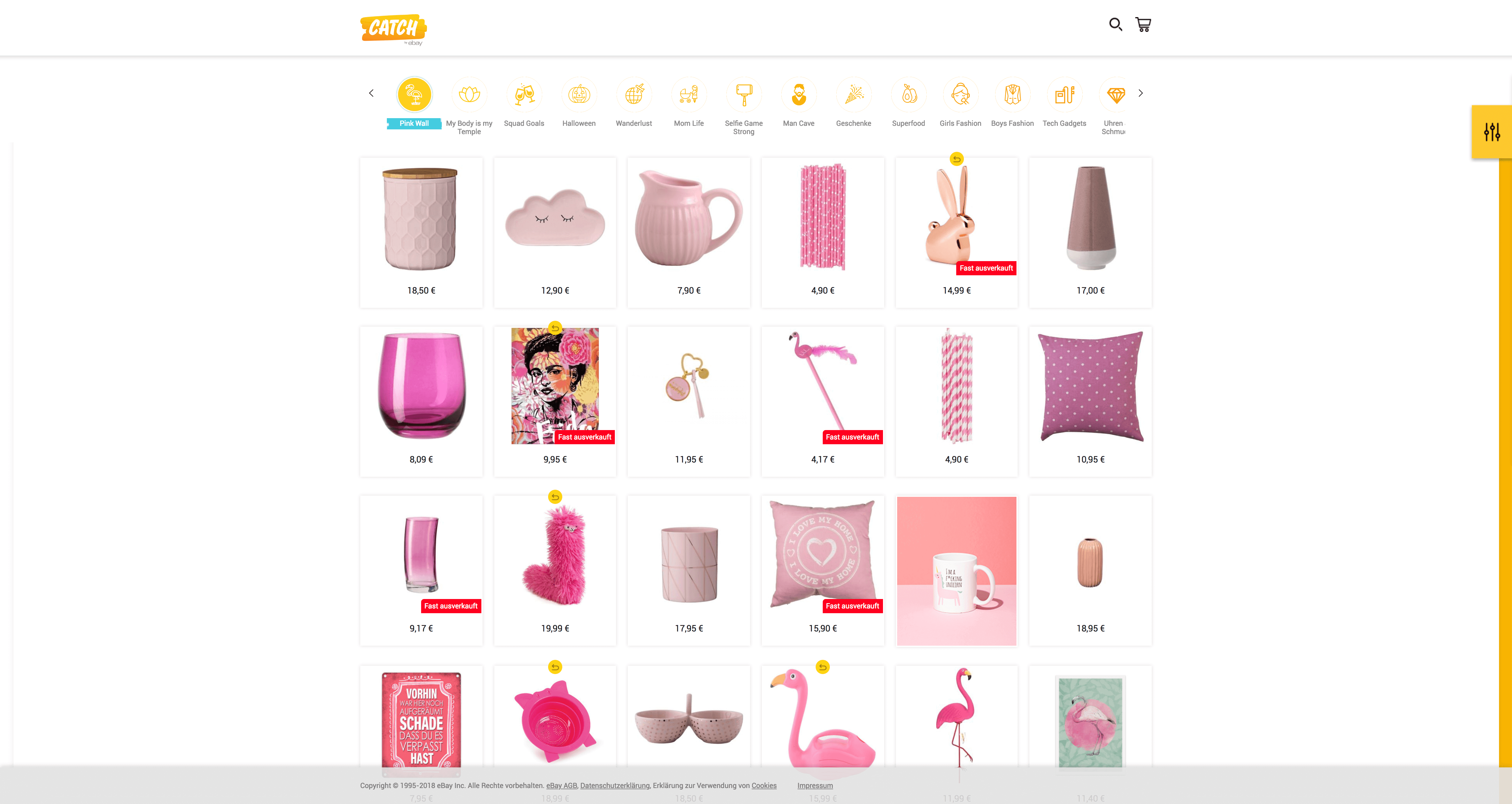 Ebay Catch Pink Wall