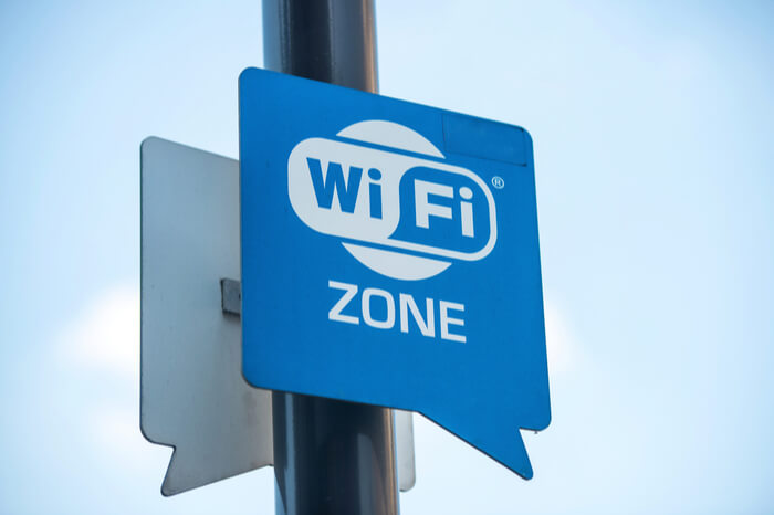 Wifi Zone Schild
