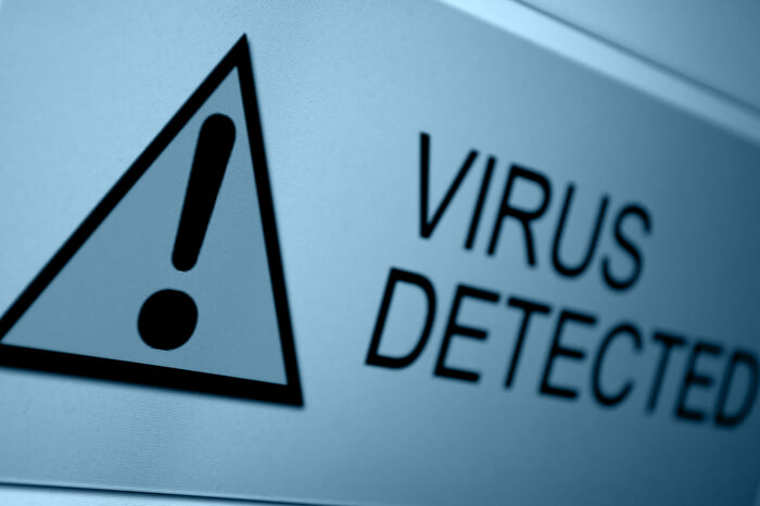 Hinweis Virus Detected