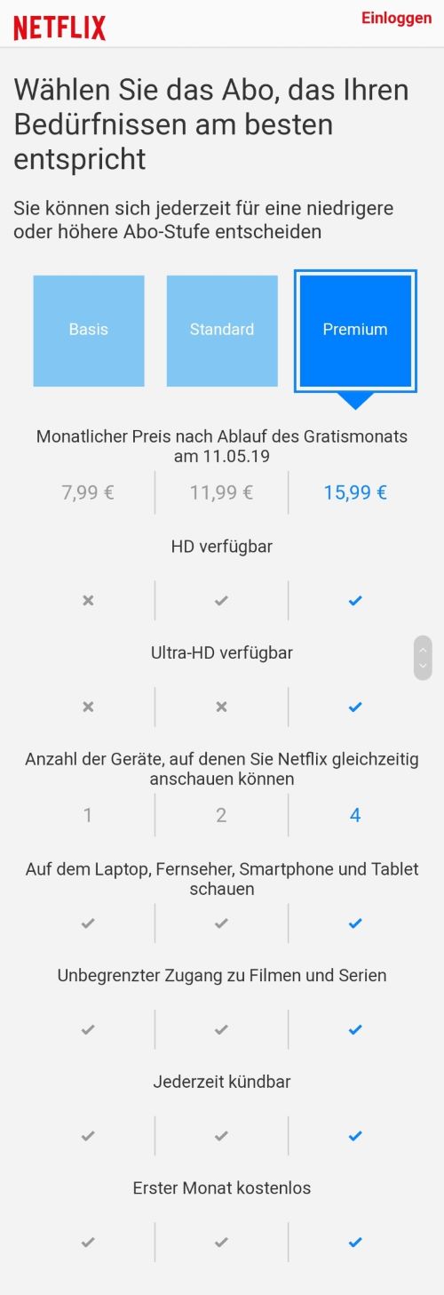 Netflix Abos Preise Screenshot mobil2