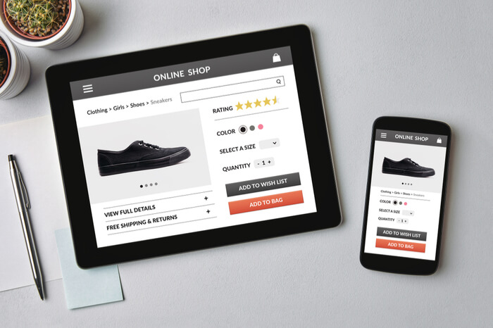 Produktbild von Schuhen in Online Shop
