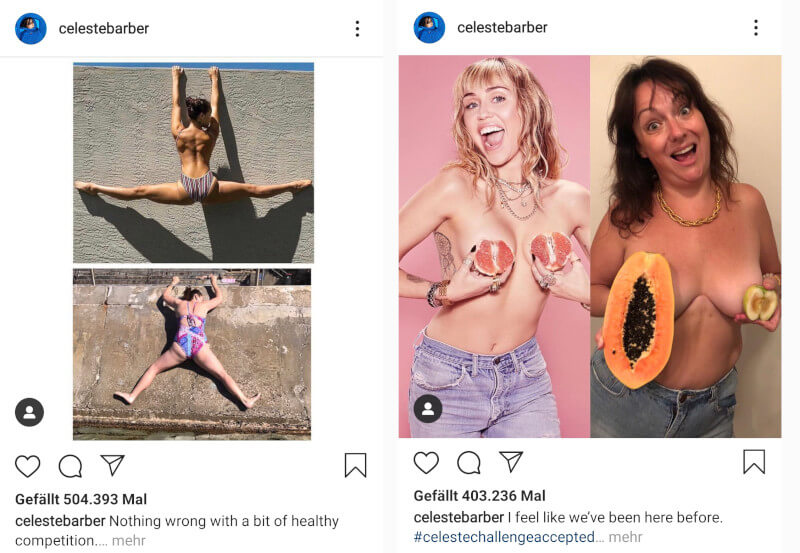 CelesteBarber Instagram Screenshot Posts