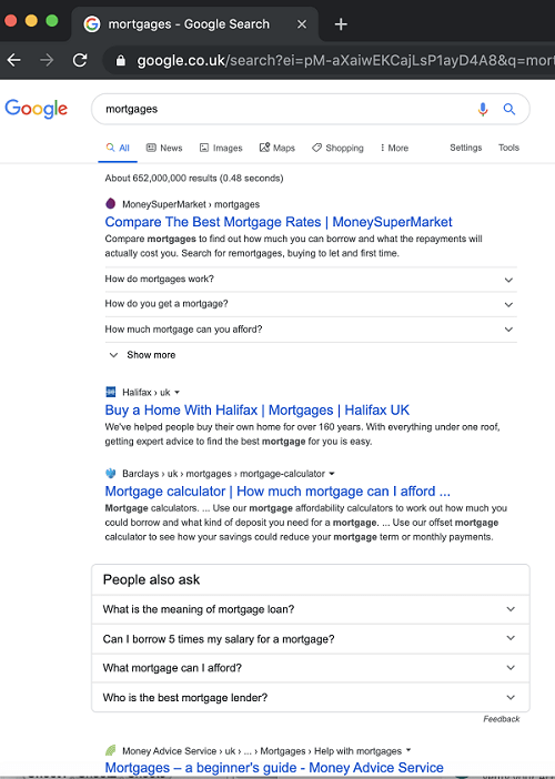 Google Suche Screenshot Reddit