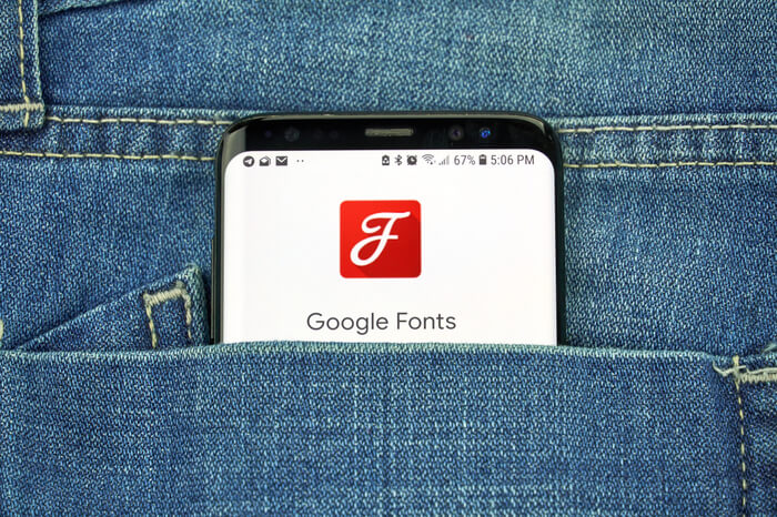 Google Fonts-Logo auf Smartphone