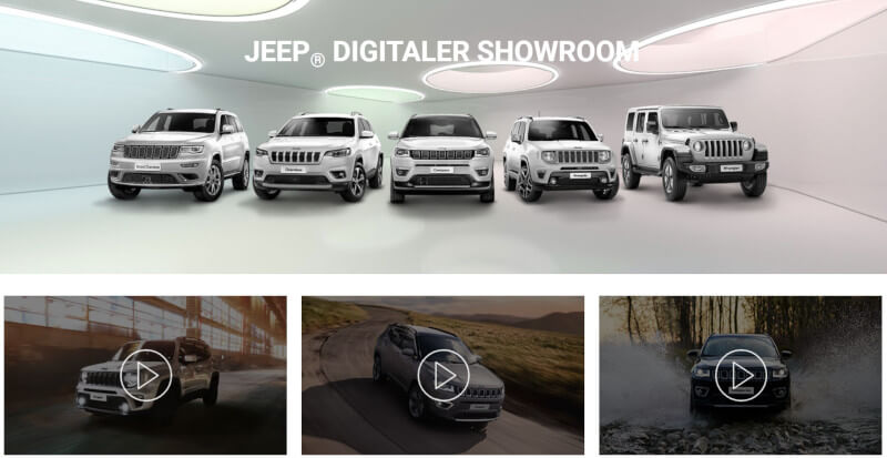 Corona Geschäftsideen Jeep Autos Showroom