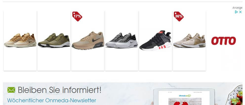 DDisplay 3 Beispiel Remarketinganzeige für Sneaker
