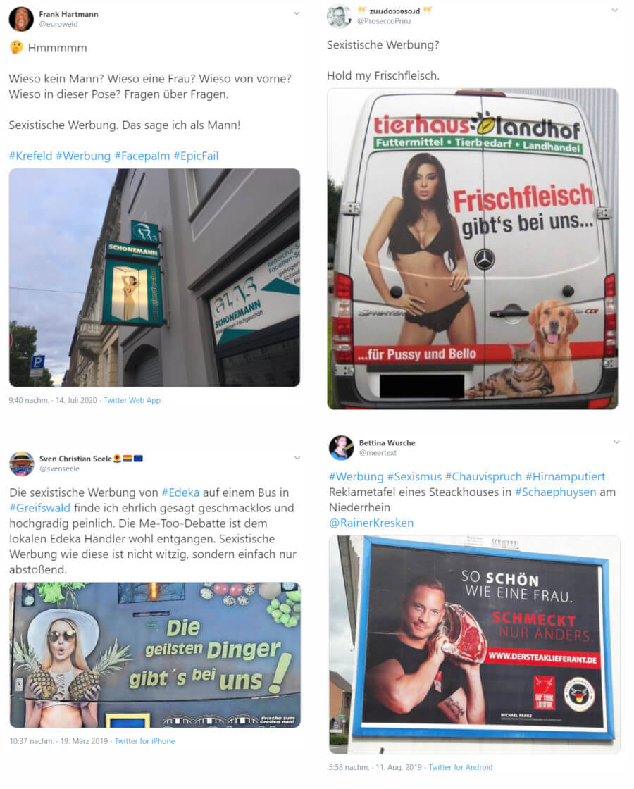 Werbung Sexismus Screenshot Twitter euroweld svenseele ProseccoPrinz meertext