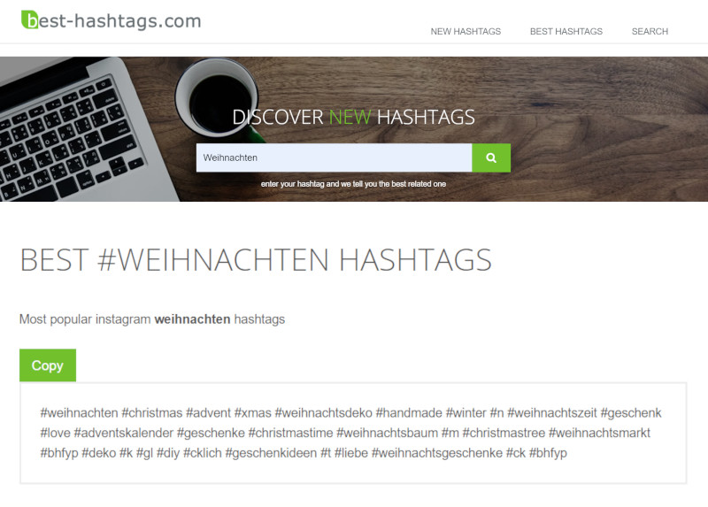best hashtags Screenshots Website