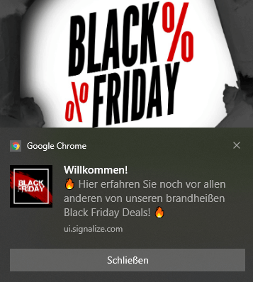 Black Friday Willkommen