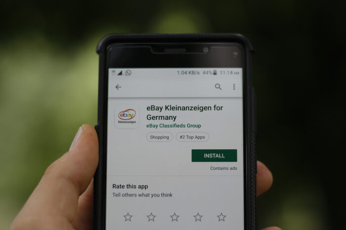 Ebay Kleinanzeigen App auf dem Smartphone