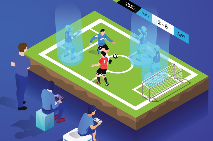 Virtueller Fußball