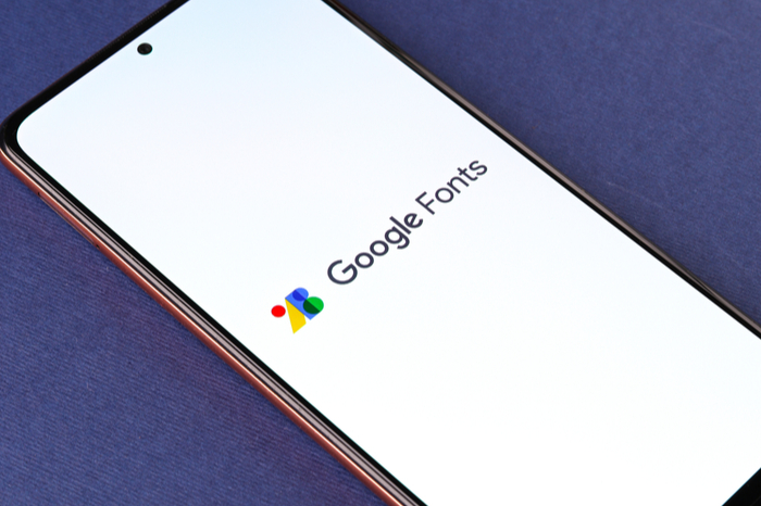 Google Fonts Logo auf Smartphone