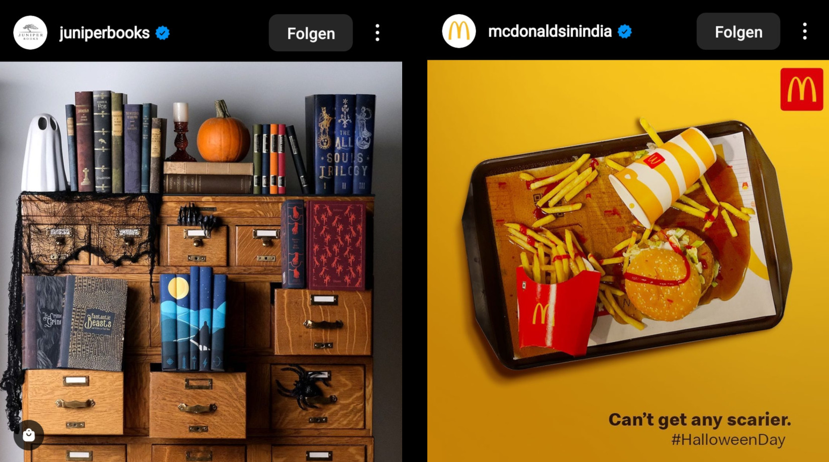 Halloween 2022 Instagram Screenshot JuniperBooks McDonaldsIndia