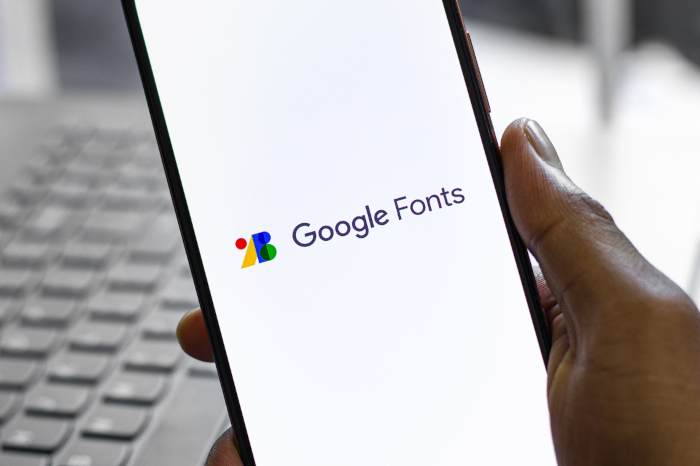 Google Fonts auf einem Smartphone
