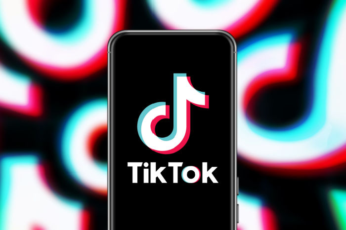 Smartphone mit Tiktok-Logo