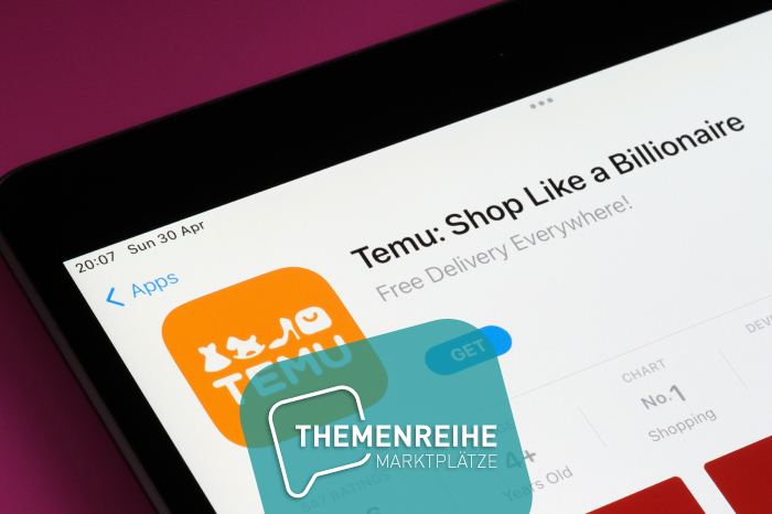 Temu-App auf Smartphone