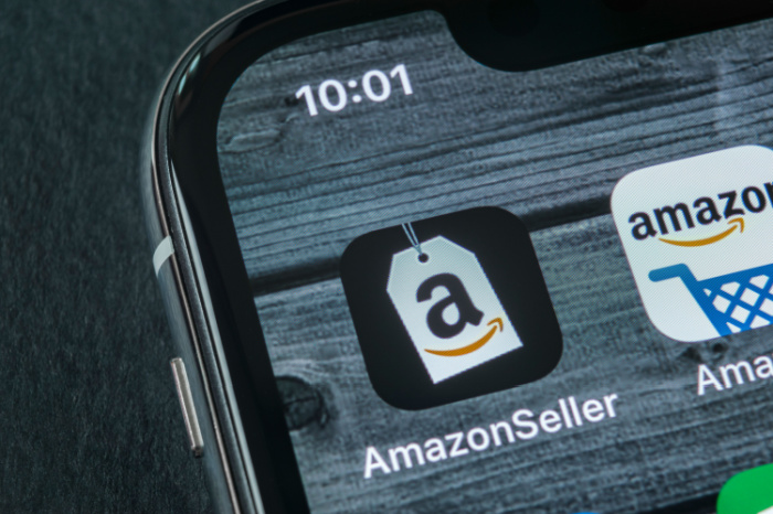 Smartphone zeigt Amazon Seller-App