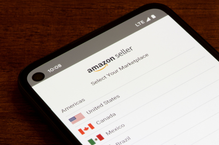 Smartphone zeigt Amazon Seller Account