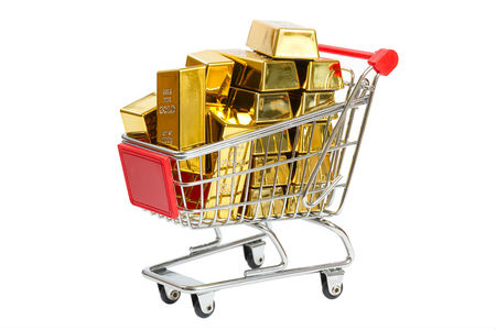 Einkaufswagen Gold