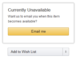 Screenshot Amazon “Unavailable” 
