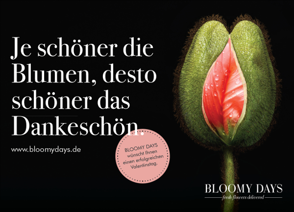 Valentinstags-Plakat: Mohnblume von Bloomy Days