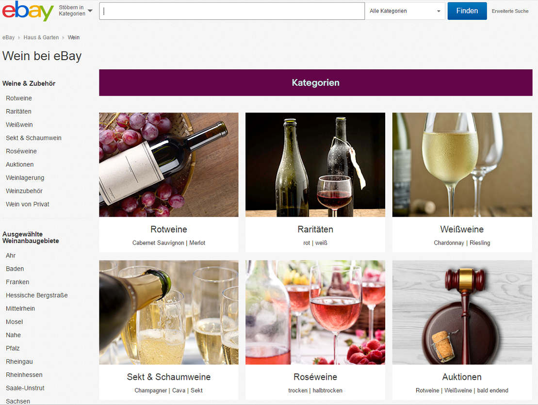 Wein bei Ebay