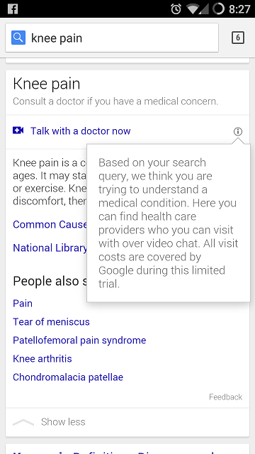 Screenshot: Google Ärzte-Chat