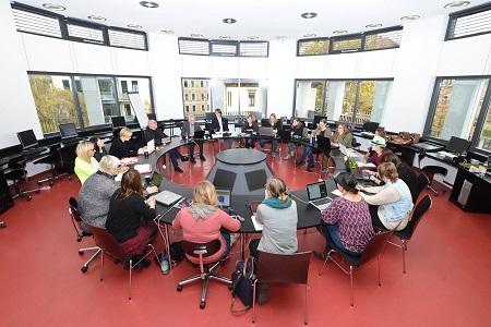 Lehrsituation in der Leipzig School of Media