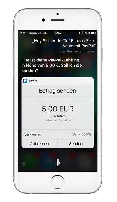 PayPal & Siri