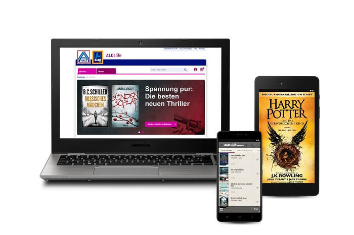 Aldi life eBooks auf Laptop, Tablet und Smartphone