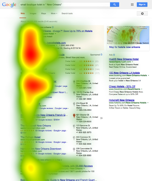 Mediative: Google-Eyetracking-Studie - lokale Suche