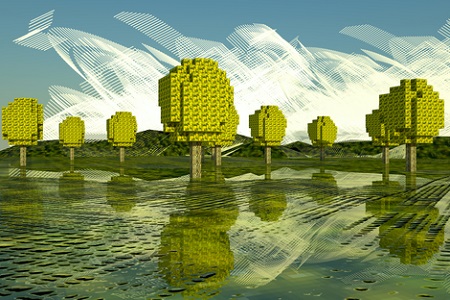 Minecraft-Landschaft