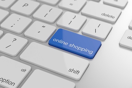Online-Shopping-Tastatur