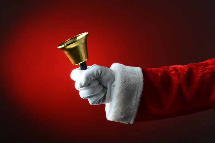 Weihnachtsmann: Arm mit Glocke