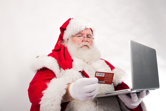 Weihnachtsmann Online-Shopping