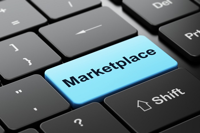 Online-Marktplatz-Tastatur