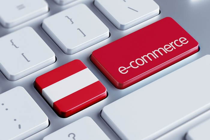 Flagge Österreich auf Tat stur mit E-Commerce Slogan